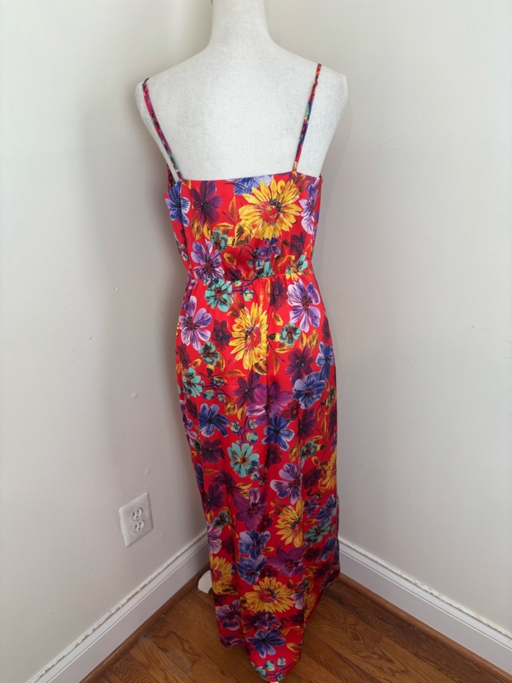 Milly LILLIANA FLORAL Cowl Neck Satin Midi Dress Size 8 - Picture 12 of 16